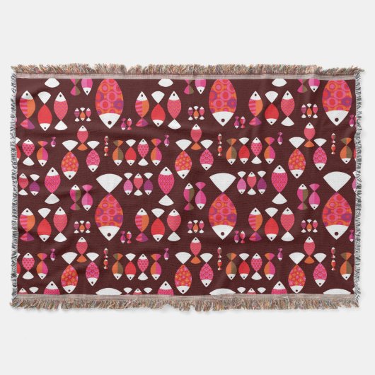 Abstract patroon van de retrovis onderwater deken (Voorkant)