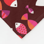 Abstract patroon van de retrovis onderwater fleece deken (Hoek)