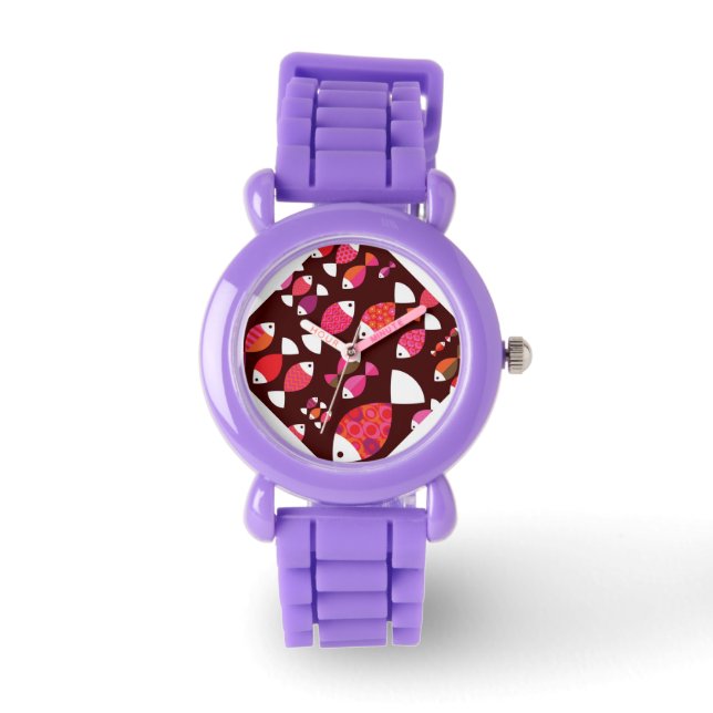 Abstract patroon van de retrovis onderwater horloge (Voorkant)