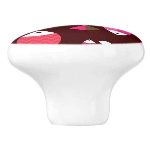 Abstract patroon van de retrovis onderwater keramische knop (Zijkant)