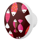 Abstract patroon van de retrovis onderwater keramische knop (Rechts)