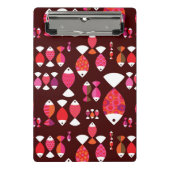 Abstract patroon van de retrovis onderwater mini klembord (Voorkant)