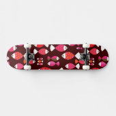 Abstract patroon van de retrovis onderwater persoonlijk skateboard (Horizontaal)
