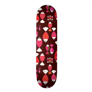 Abstract patroon van de retrovis onderwater persoonlijk skateboard