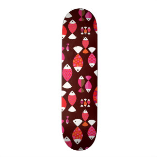 Abstract patroon van de retrovis onderwater persoonlijk skateboard