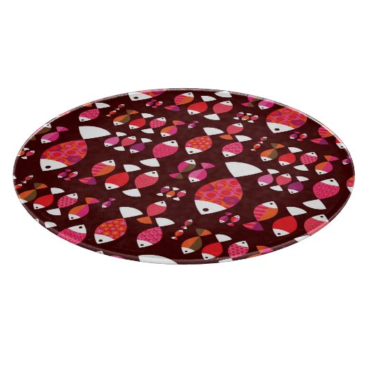 Abstract patroon van de retrovis onderwater snijplank (Hoek)