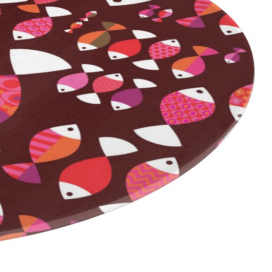 Abstract patroon van de retrovis onderwater snijplank (Hoek)