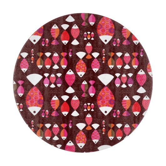 Abstract patroon van de retrovis onderwater snijplank (Voorkant)