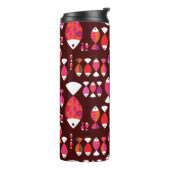 Abstract patroon van de retrovis onderwater thermosbeker (Gedraaid links)