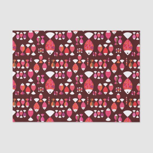 Abstract patroon van de retrovis onderwater tissuepapier (Voorkant)