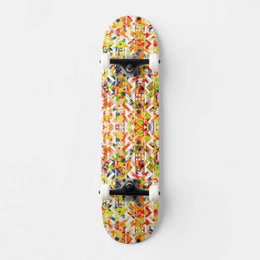 Abstract patroon van de verkorte veer persoonlijk skateboard (Voorkant)