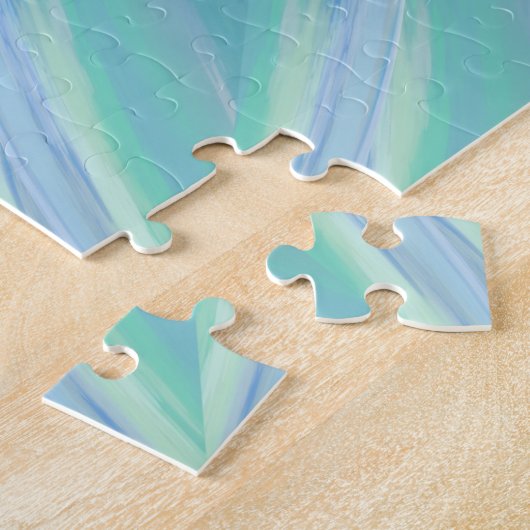 Abstract patroon van de Waterverf van Seaside Flor Legpuzzel (Zijkant)