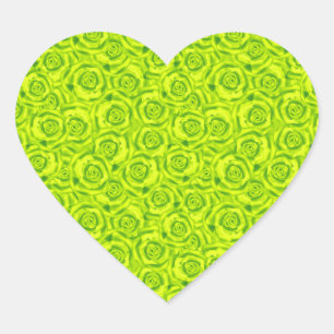 Abstract patroon van florale rozen hart sticker