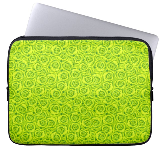 Abstract patroon van florale rozen laptop sleeve (Voorkant)