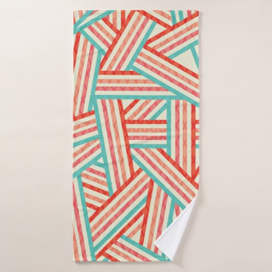 Abstract patroon van gekleurde strepen badhanddoek (Badhanddoek)