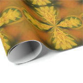 Abstract patroon van gele en bruine petroleumether cadeaupapier (Rol Hoek)