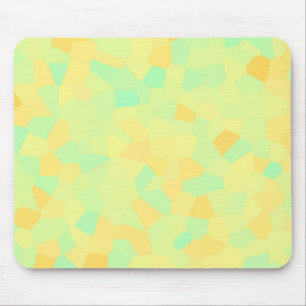Abstract patroon van gele en groene vormen muismat