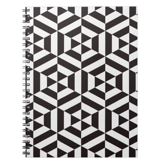 Abstract patroon van geometrische hexagon naadloos notitieboek (Voorkant)