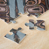 Abstract patroon van getextureerde aartafels legpuzzel (Zijkant)