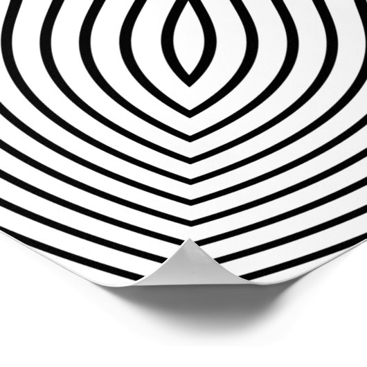 Abstract patroon van golvende strepen of van gegol poster (Hoek)