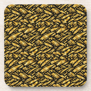 Abstract patroon van goud folie bier onderzetter
