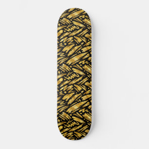 Abstract patroon van goud folie persoonlijk skateboard