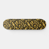 Abstract patroon van goud folie persoonlijk skateboard (Horizontaal)