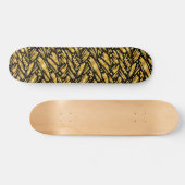 Abstract patroon van goud folie persoonlijk skateboard (Horizontaal)