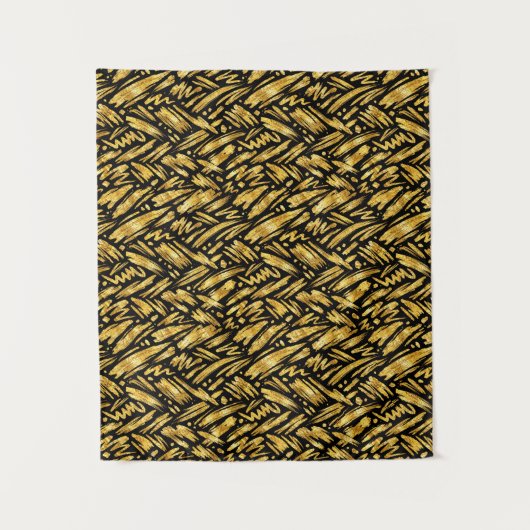 Abstract patroon van goud folie wandkleed (Voorkant)