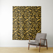 Abstract patroon van goud folie wandkleed (In situ)
