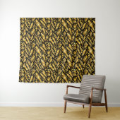 Abstract patroon van goud folie wandkleed (In Situ (horizontaal))
