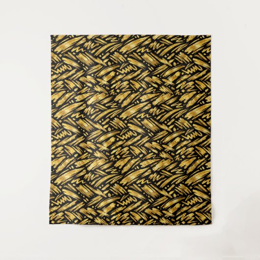Abstract patroon van goud folie wandkleed (Voorkant)