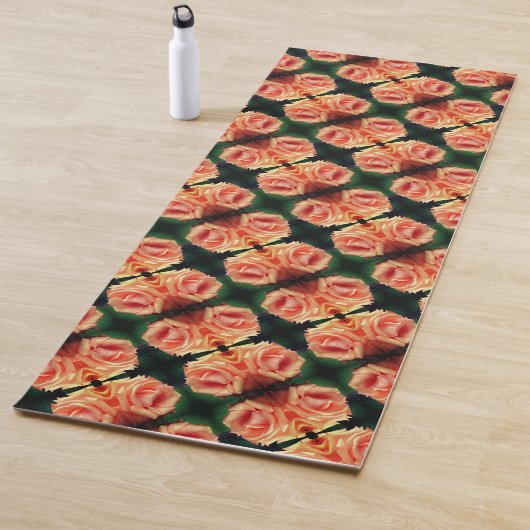 Abstract patroon van het Roos van het Blooming Pea Yogamat (In situ)