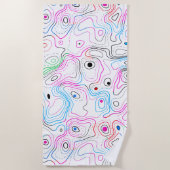 Abstract patroon van houtkorrels strandlaken (Voorkant)