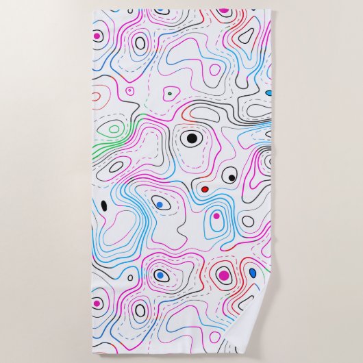 Abstract patroon van houtkorrels strandlaken (Voorkant)