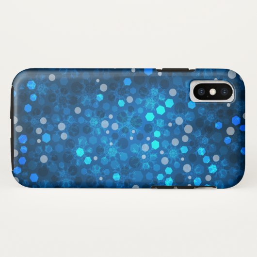 Abstract patroon van kerstblauw Case-Mate iPhone case (Achterkant (horizontaal))