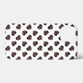 Abstract patroon van koffiehart Case-Mate iPhone case (Achterkant (horizontaal))