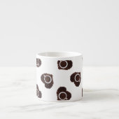 Abstract patroon van koffiehart espresso kop (Voorkant)