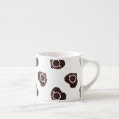 Abstract patroon van koffiehart espresso kop (Rechts)