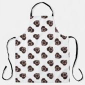 Abstract patroon van koffiehart schort (Voorkant)