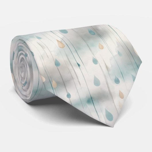 Abstract patroon van lenteregen stropdas (Opgerold)
