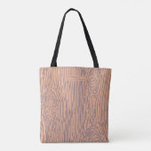 Abstract patroon van marinehout en puisthout tote bag (Achterkant)