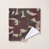 Abstract patroon van militaire camouflage bad handdoek (Wasdoekje)