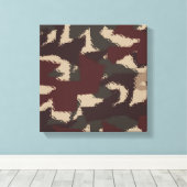 Abstract patroon van militaire camouflage canvas afdruk (Insitu (Houten vloer))