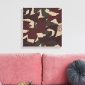 Abstract patroon van militaire camouflage canvas afdruk (Insitu (Woonkamer))