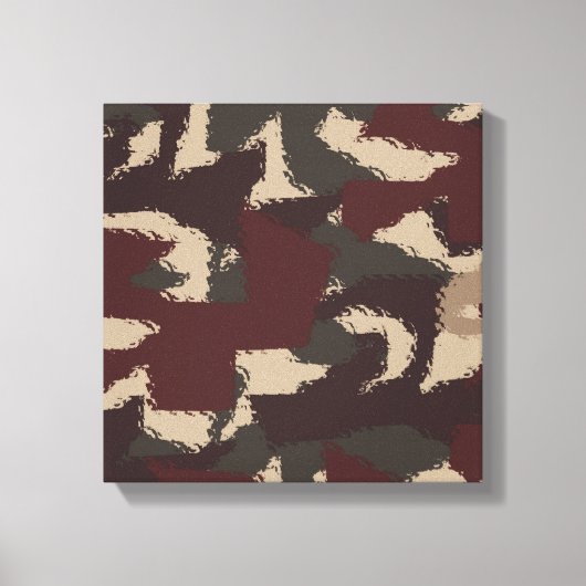 Abstract patroon van militaire camouflage canvas afdruk (Voorkant)