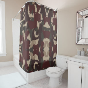 Abstract patroon van militaire camouflage douchegordijn