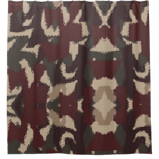 Abstract patroon van militaire camouflage douchegordijn (Voorkant)