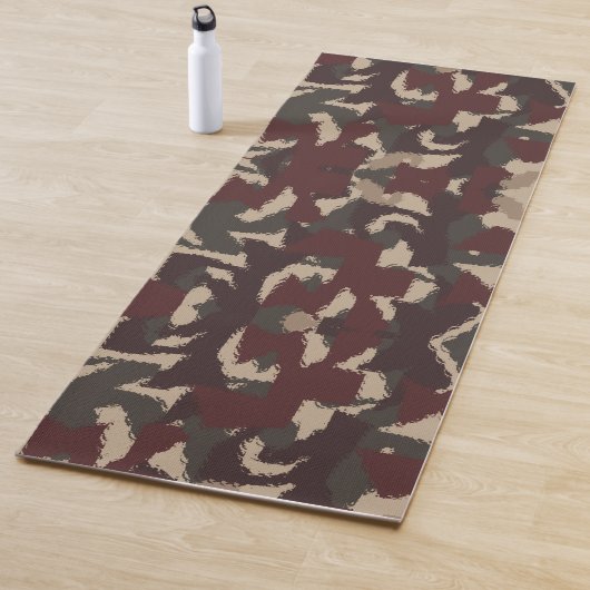 Abstract patroon van militaire camouflage yogamat (In situ)