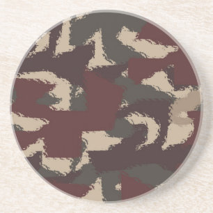 Abstract patroon van militaire camouflage zandsteen onderzetter